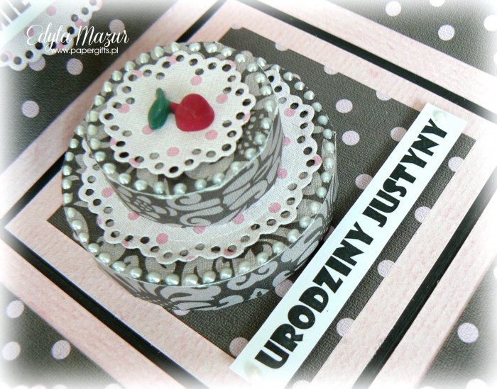 Babski wieczór - box na urodziny Justyny tort