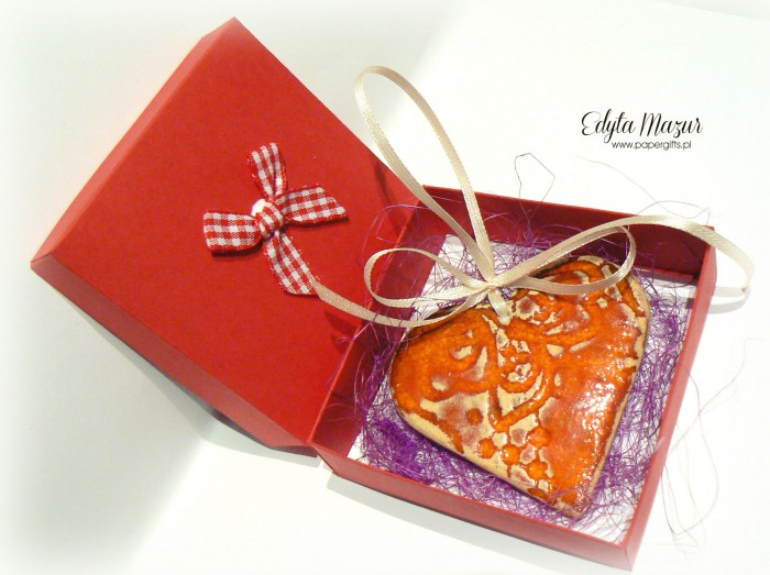 Pomarańczowe serce z dedykacją - ceramika2