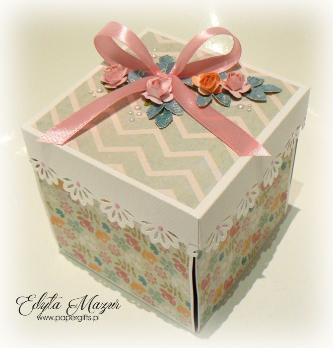 Pistacjowo-różowy box ślubny1